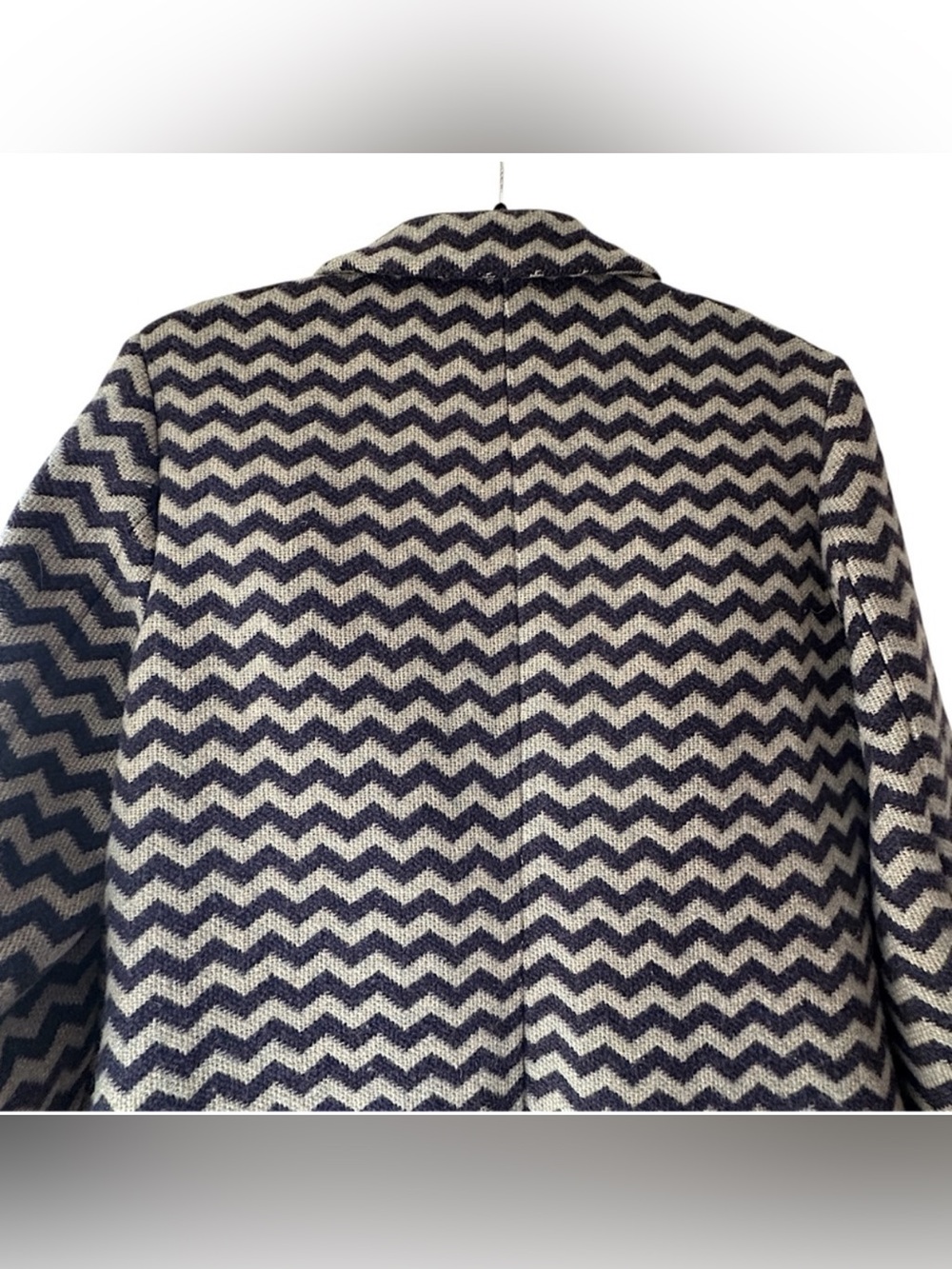 BODEN AMELIA WOOL COAT  NEW CHEVRON ZIG ZAG PATTERN POCKETS LINED |SIZE 8 - Picture 12 of 16